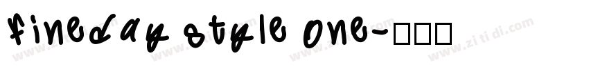fineday style one字体转换